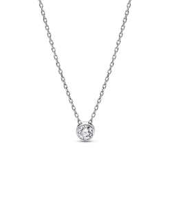 Pandora Era Bezel Sterling Silver Lab-grown Diamond Pendant Necklace