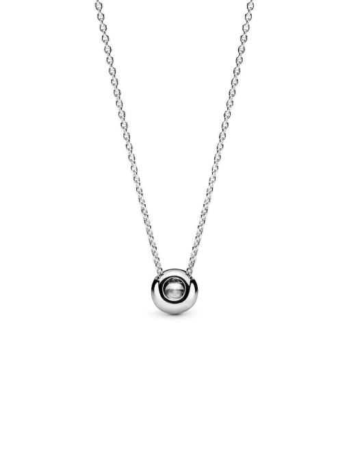 Round Sparkle Halo Necklace - Image 5
