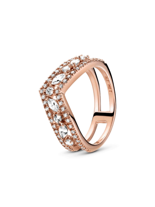 FINAL SALE - Sparkling Marquise Double Wishbone Ring