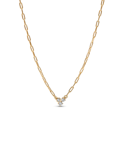 Pandora Era Lab-Grown Diamond Cluster Paperclip Chain Necklace