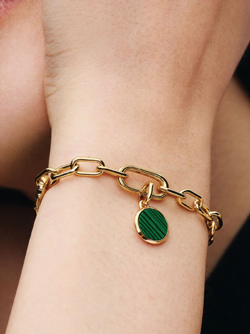 Green Engravable Mini Medallion Charm - Image 2