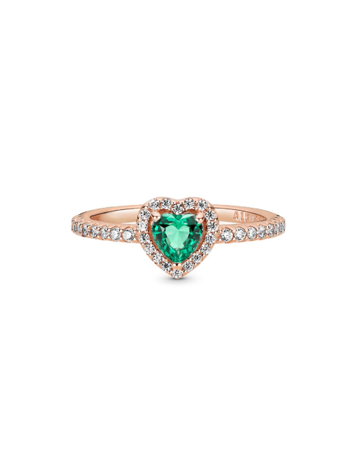 Sparkling Elevated Heart Ring - Image 5