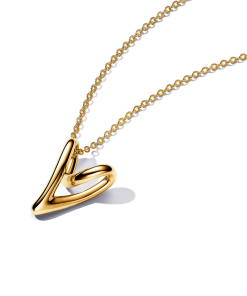 Organically Shaped Heart Pendant Necklace