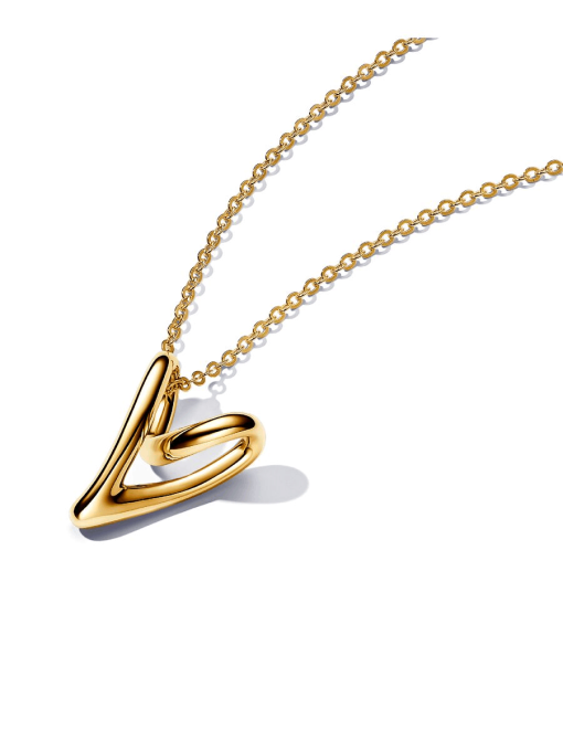 Organically Shaped Heart Pendant Necklace