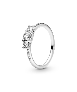 Clear Three-Stone Ring