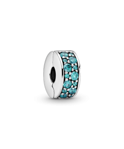 Teal Pavee Clip Charm