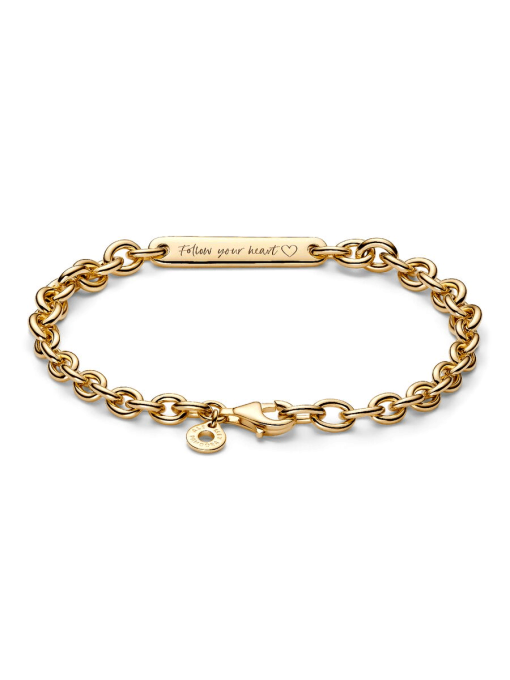 Engravable Bar Link Bracelet - Image 5