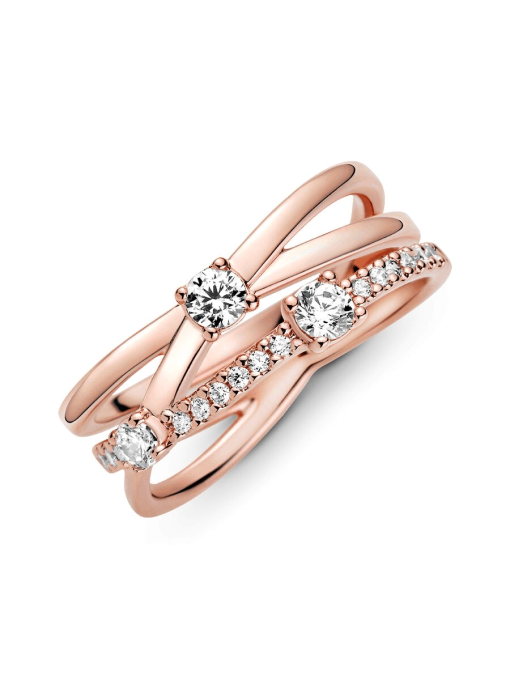 FINAL SALE - Sparkling Triple Band Ring - Image 7