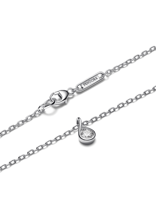 Pandora Infinite Sterling Silver Lab-grown Diamond Pendant Necklace - Image 5