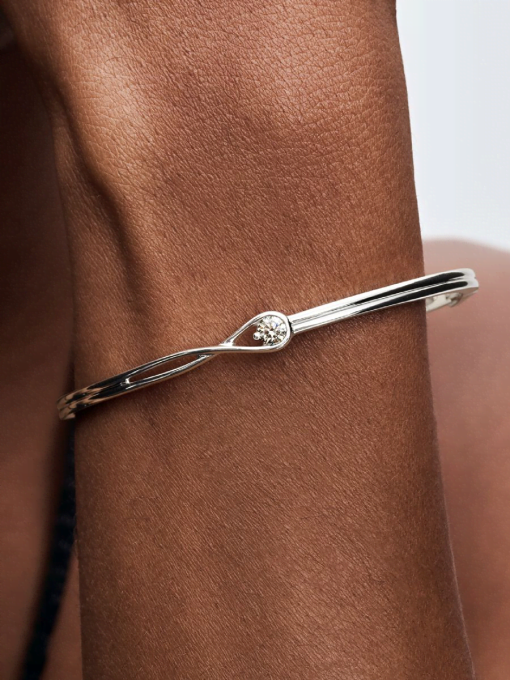 Pandora Infinite 14k White Gold Lab-grown Diamond Bangle - Image 2
