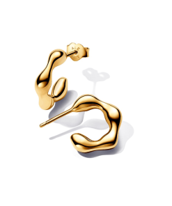 Organically Shaped Open Hoop Earrings