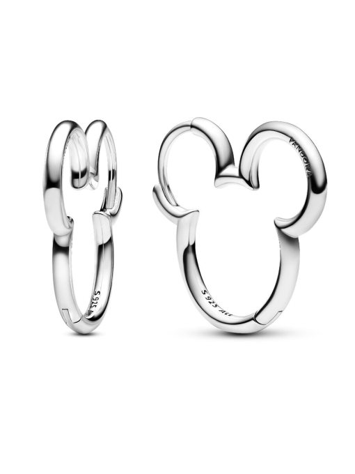 Disney Mickey Mouse Silhouette Hoop Earrings - Image 3