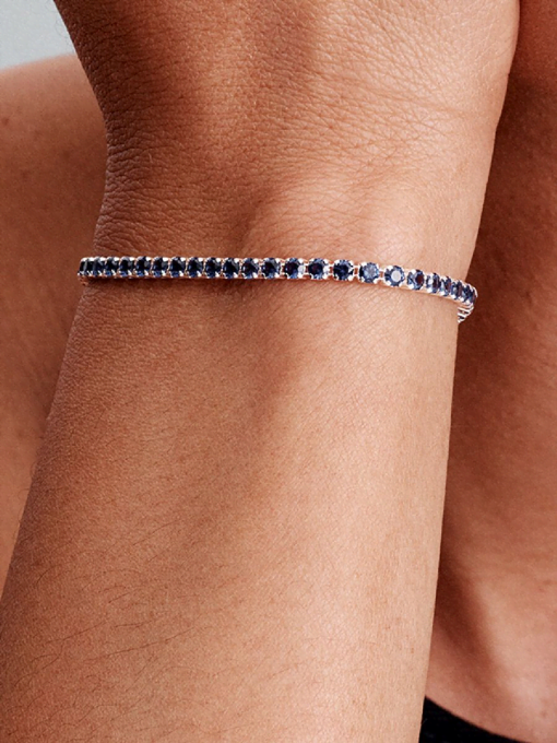 Sparkling Blue Tennis Bracelet - Image 2