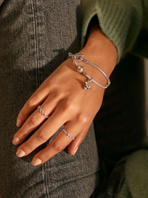 Pandora Moments T-Bar Snake Chain Bracelet - Image 4