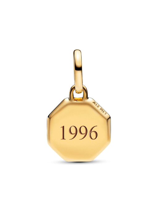Blue Engravable Mini Medallion Charm - Image 5