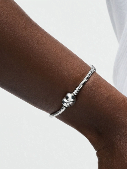 Moments Heart & Snake Chain Bracelet - Image 2