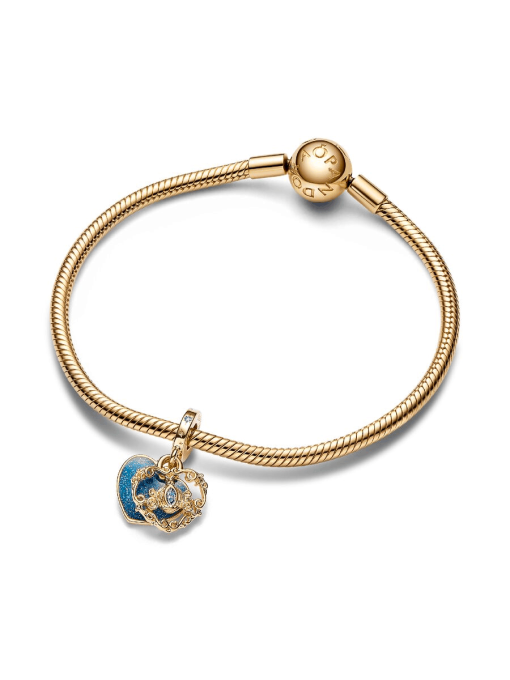 Disney Cinderella's Carriage & Heart Double Dangle Charm - Image 7