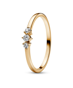 Pandora Era 14k Gold Lab-grown Diamond Triple Stone Ring