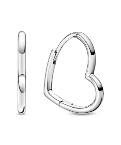 Asymmetrical Heart Hoop Earrings