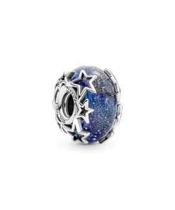 Galaxy Blue & Star Murano Charm