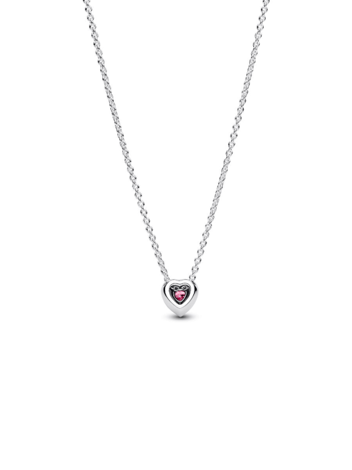 Pink Elevated Heart Necklace - Image 5