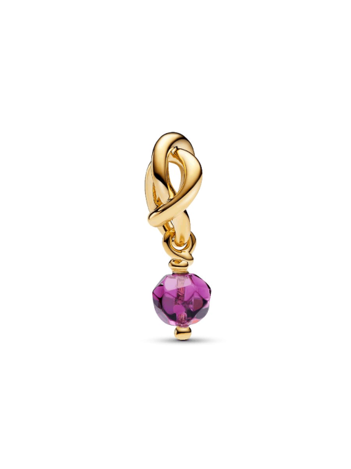 Faceted Purple Eternity Circle Dangle Charm - Image 3