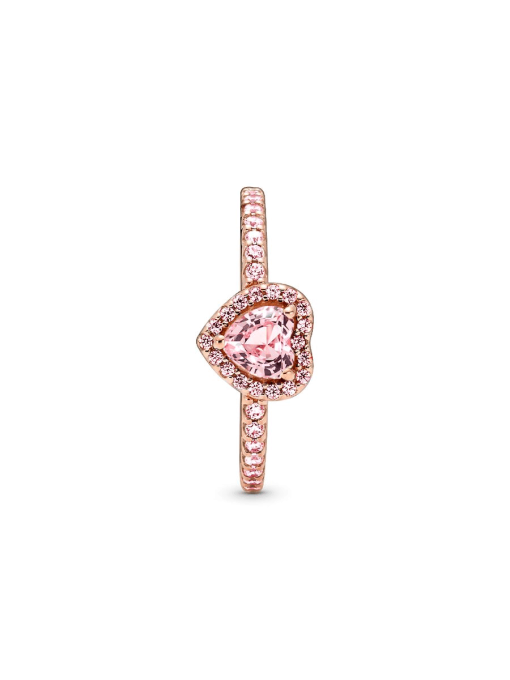 Sparkling Elevated Heart Ring - Image 6