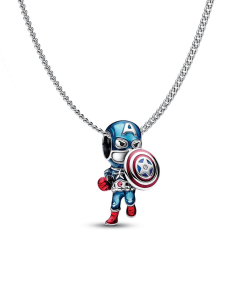 Captain America Charm Necklace Set