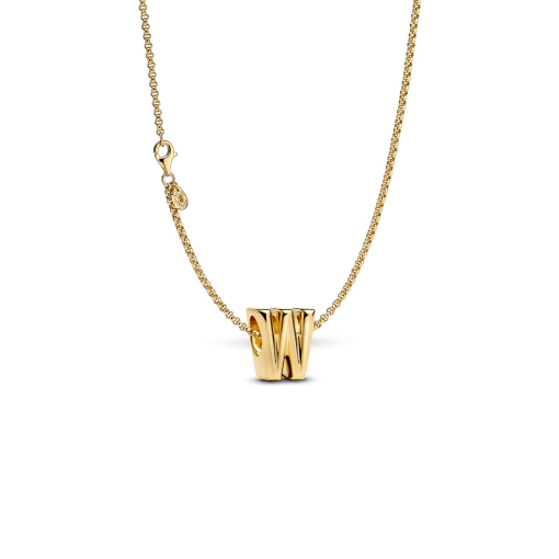 Letter W Charm Necklace