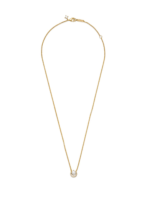 Sparkling Round Halo Pendant Collier Necklace - Image 6