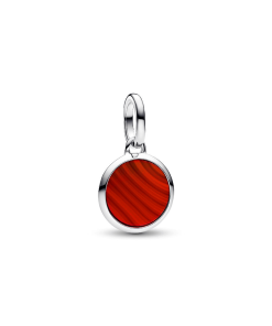 Red Murano Glass Engravable Mini Medallion Charm