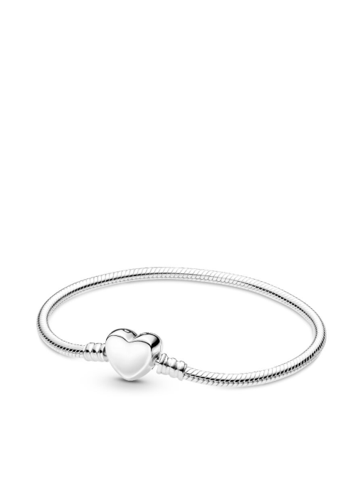 Pandora Moments Engravable Heart Clasp Snake Chain Bracelet