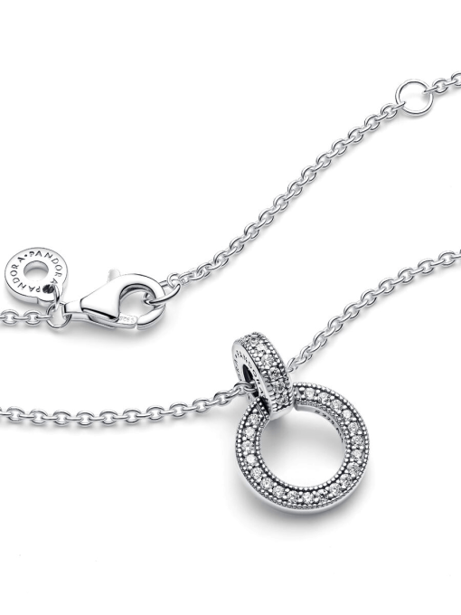 Double Circle Pendant & Necklace - Image 6