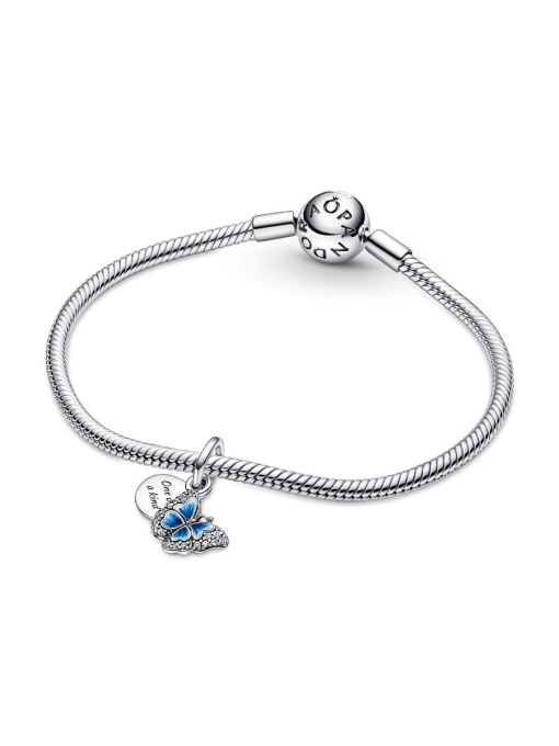 Blue Butterfly & Quote Double Dangle Charm - Image 6