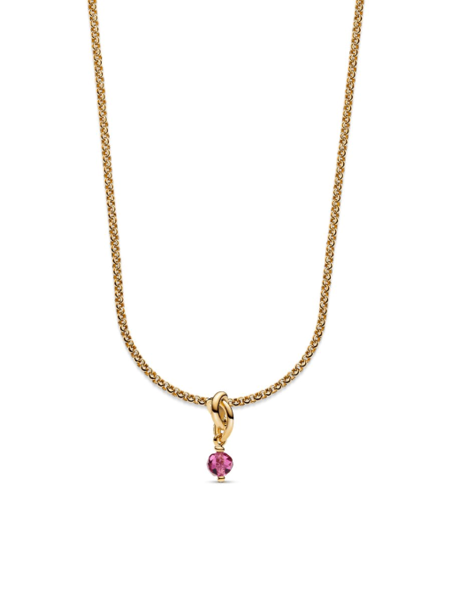 October Eternity Circle Dangle Charm Necklace Set - Image 2
