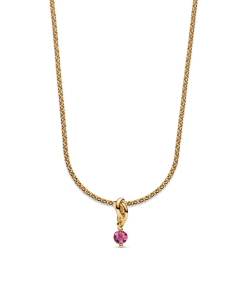 October Eternity Circle Dangle Charm Necklace Set