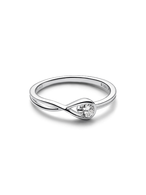 Pandora Infinite Sterling Silver Lab-grown Diamond Ring - Image 5