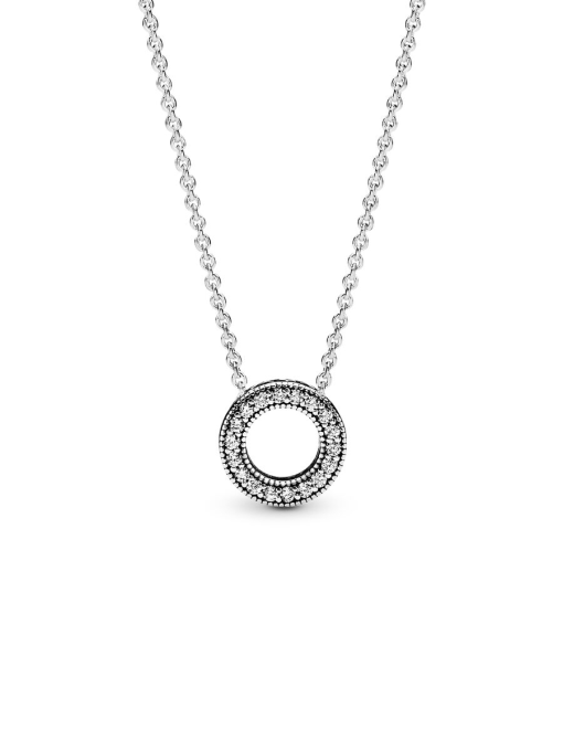 Pandora Logo Pave Circle Collier Necklace - Image 3