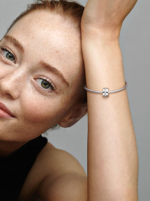 Clear Sparkling Row Clip Charm - Image 4