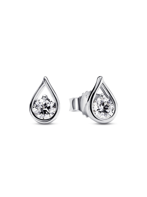 Pandora Infinite Lab-grown Diamond Ring and Earrings Set 1 ct tw Sterling Silver - Image 3