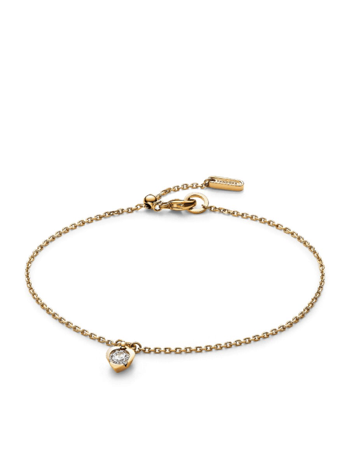 Pandora Talisman 14k Gold Lab-grown Diamond Heart Chain Bracelet - Image 3