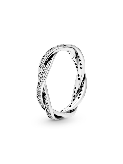 Sparkling Twisted Lines Ring - Image 3