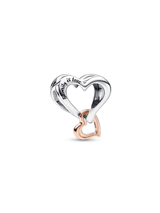 Two-tone Openwork Infinity Heart Charm - Image 3