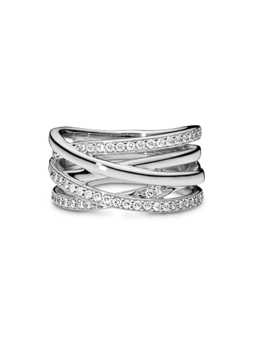 Sparkling & Polished Lines Ring - Image 5