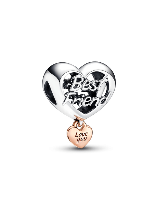 Love You Best Friend Heart Charm - Image 3