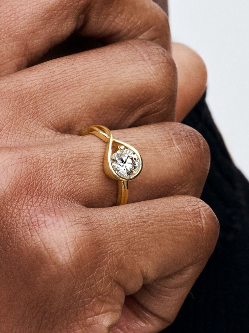 Pandora Infinite 14k Gold Lab-grown Diamond Ring - Image 2