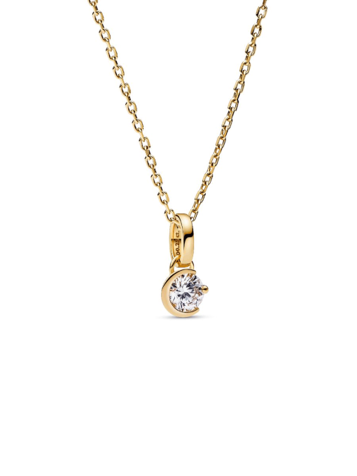 Pandora Talisman 14k Gold Lab-grown Diamond Moon Pendant - Image 8