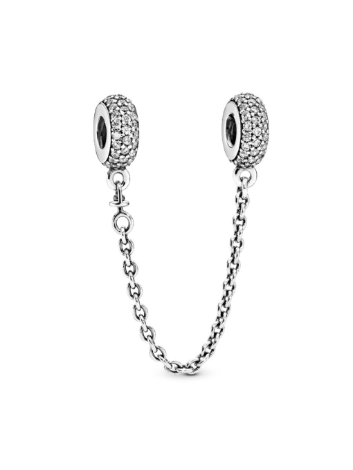 Sparkling Pave Safety Chain Charm - Image 3