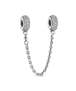 Sparkling Pave Safety Chain Charm