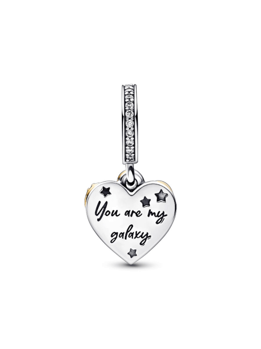 Shooting Star Hearts Double Dangle Charm - Image 5